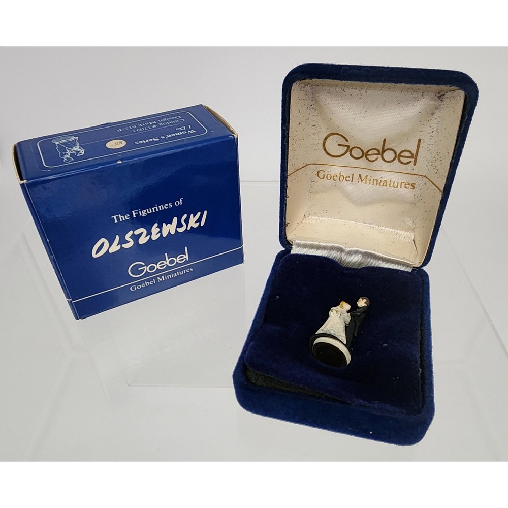 Goebel Olszewski Miniature I Do Bride Groom Figurine 37093 615-P Boxed EUC